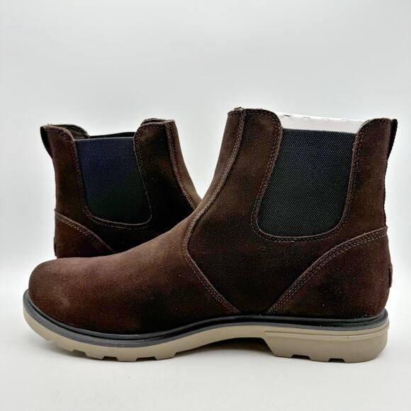 Sorel Men Carson Chelsea Ankle Boot US 13 EU 46 Brown Khaki Suede Waterproof NIB - Picture 6 of 12